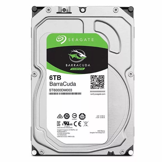 Refurbished 6TB 3.5" Internal Hard Drive HDD for PC SATA Desktop Storage